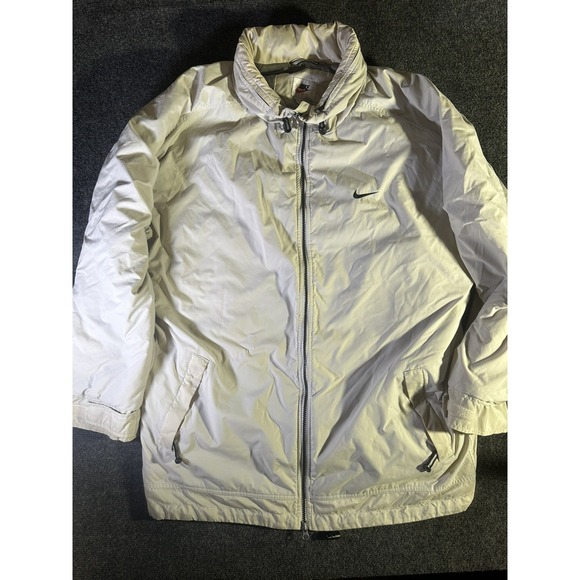 Mens Vintage Nike Winter Coat XXL 2XL With Zipped Hood - Picture 7 of 13